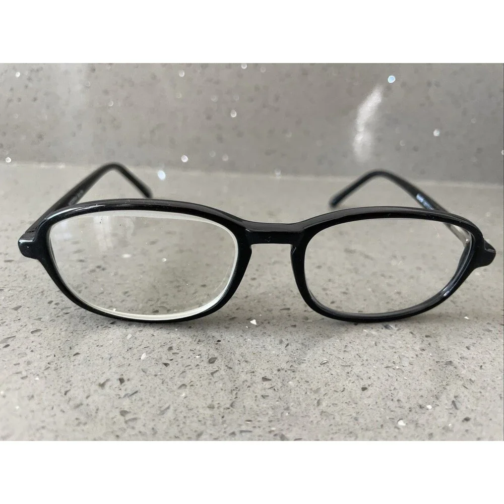 MODERN RALPH EYEGLASSES Frames ONLY SHINY BLACK 52-17-140 Full Rim Oval Square